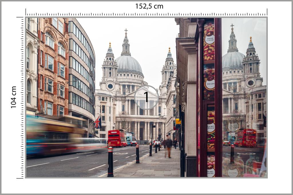 Photomural Cathedral In London Structural Vinyl 152.5x104