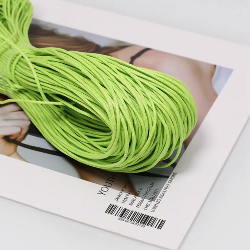 About 45m Wax Thread Cotton Cord Waxed Cotton Braided Rope for Braided Macrame Sewing Tools DIY Handmade Braided Rope Crafts