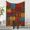 Bohemian Patchwork Blanket Soft Warm Furry Throw Super Kids Toys Bed Sofa Car Cradle