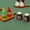 5Pcs/Lot Dollhouse Diy Accessories Miniature Coffee Can Bread Spread Fruit Sauce Jam Food Model Kitchen Decor Toy