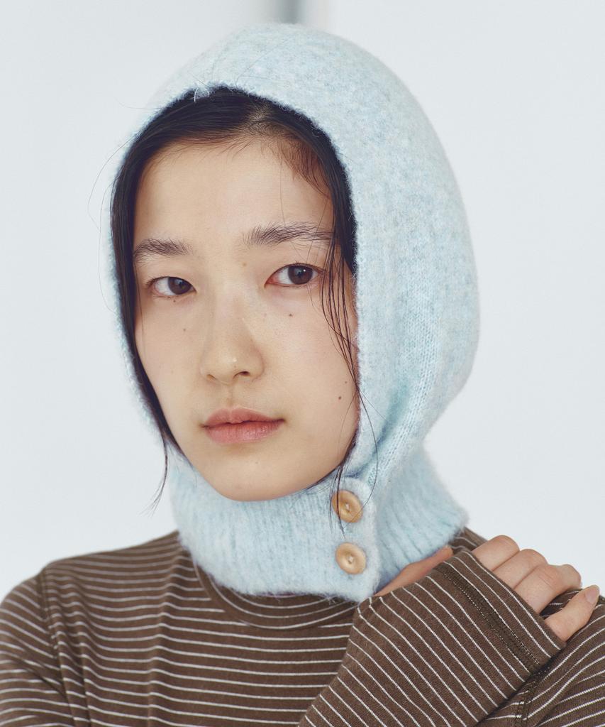 CITTA Wool Blended 2 Button Point Balaclava_Cta939(Sky Blue)