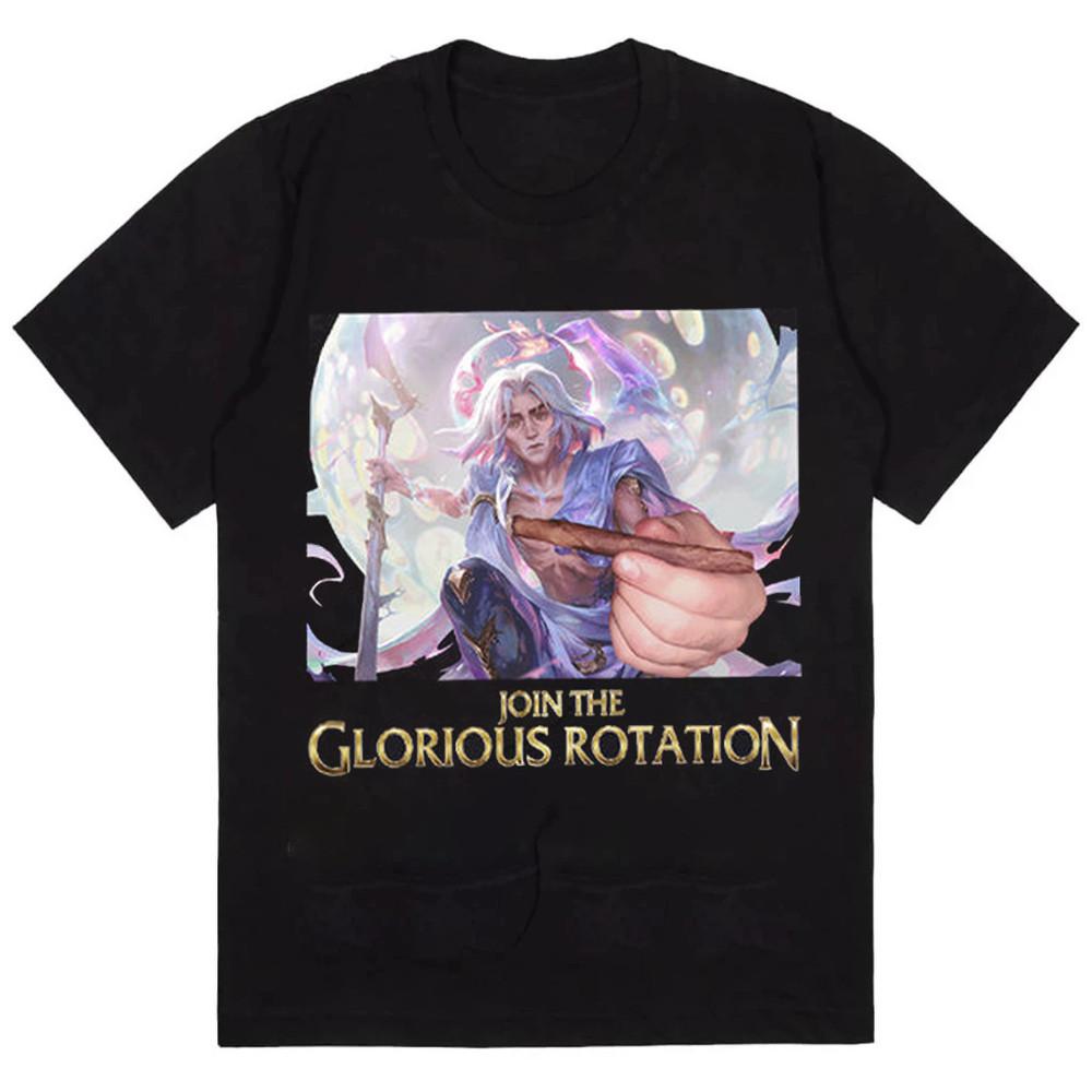 

Viktor Blunt Glorious Rotation T-Shirt Tops Tee LoL Arcane Funny Parody Shirt S-4XL 4XL