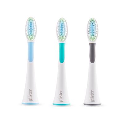 Glister Multi-Action Electric Toothbrush Replacement Heads (Pack of 3)