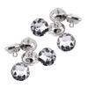 Diamante Silver Rhinestone   Round Buttons Sewing Craft (20mm)