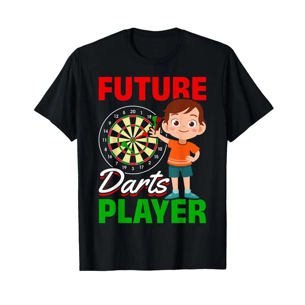 Darts Childrens Play Boy Future Dart Player T Shirt Vintage Washed Breathable Soft Stretched Graphic Fashion Versatile Homme