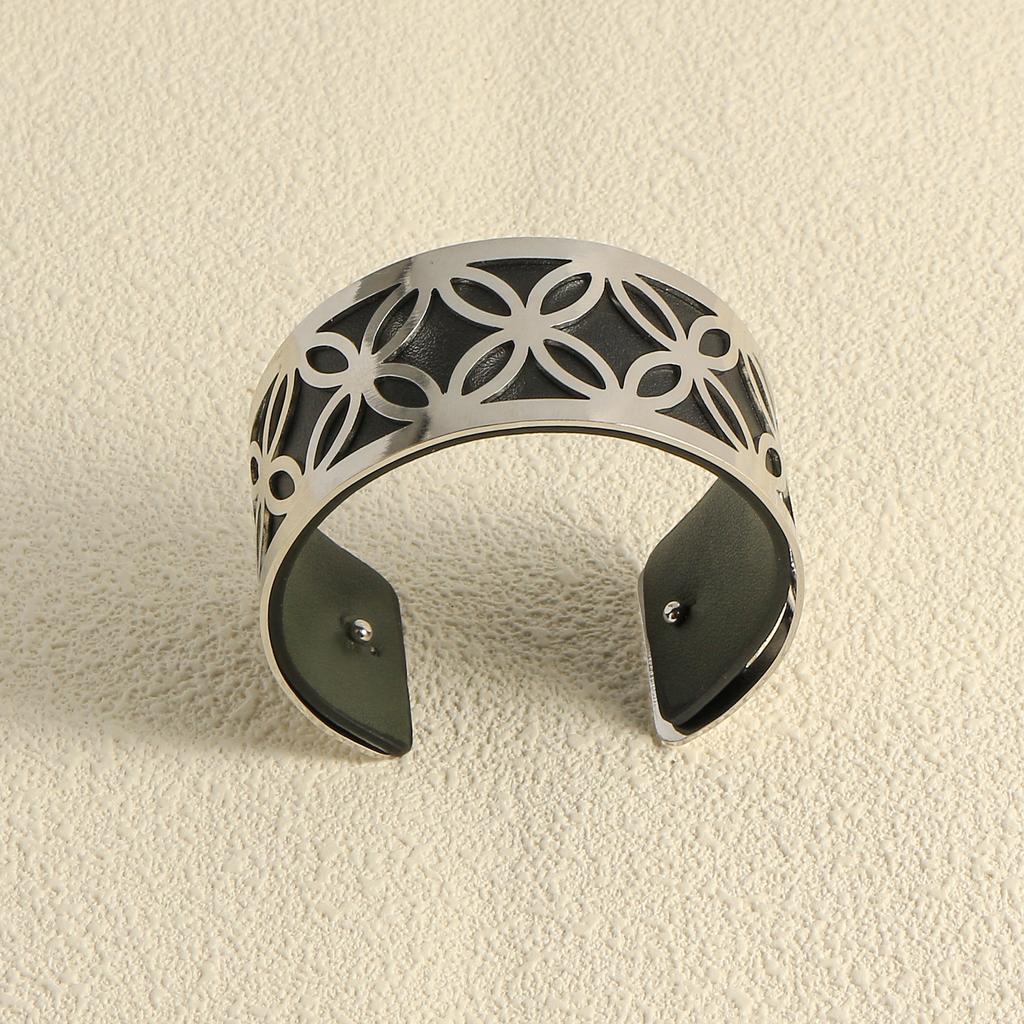 Georgette-Stil modisches Schmetterlingsmuster austauschbares doppelseitiges Leder Damen Vintage Schmuck Geschenk Eröffnungsarmband