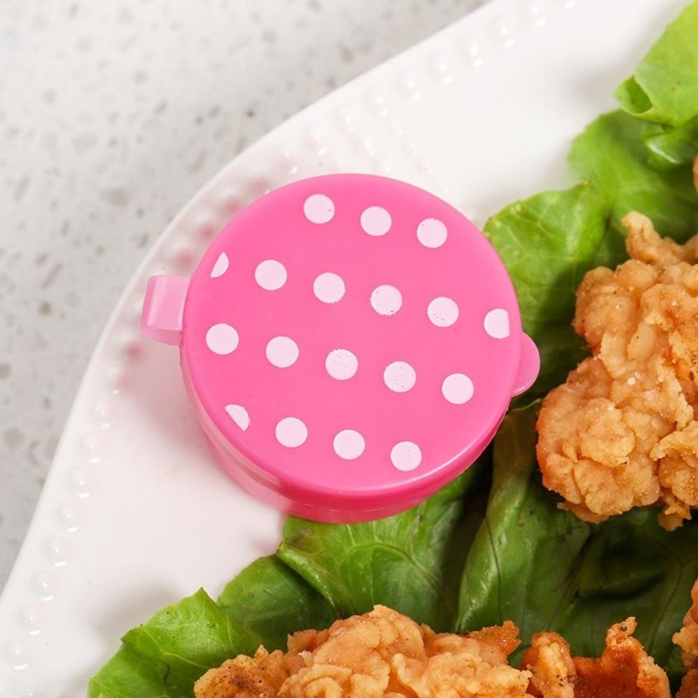 4pcs Plastic Portable Ketchup Bottle with Lid Seasoning Containers  School Office
