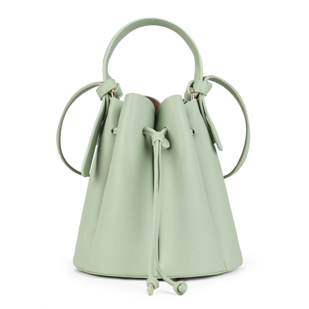 

Trendy Petal Bucket Bag for Women, Vintage Drawstring Crossbody Shoulder Bag, Simple Versatile High-End Handbag small 18 18 19