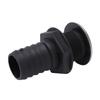 1 1 2in Through Hull Drain Straight Black with Stainless Steel Cover Flapper for Boats Yachts Ships