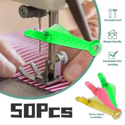 Automatic Needle Threader 50Pcs Mini Sewing Machine Hook Stitch Tool Quick Change Craft Accessories for Elderly Sewing Tools