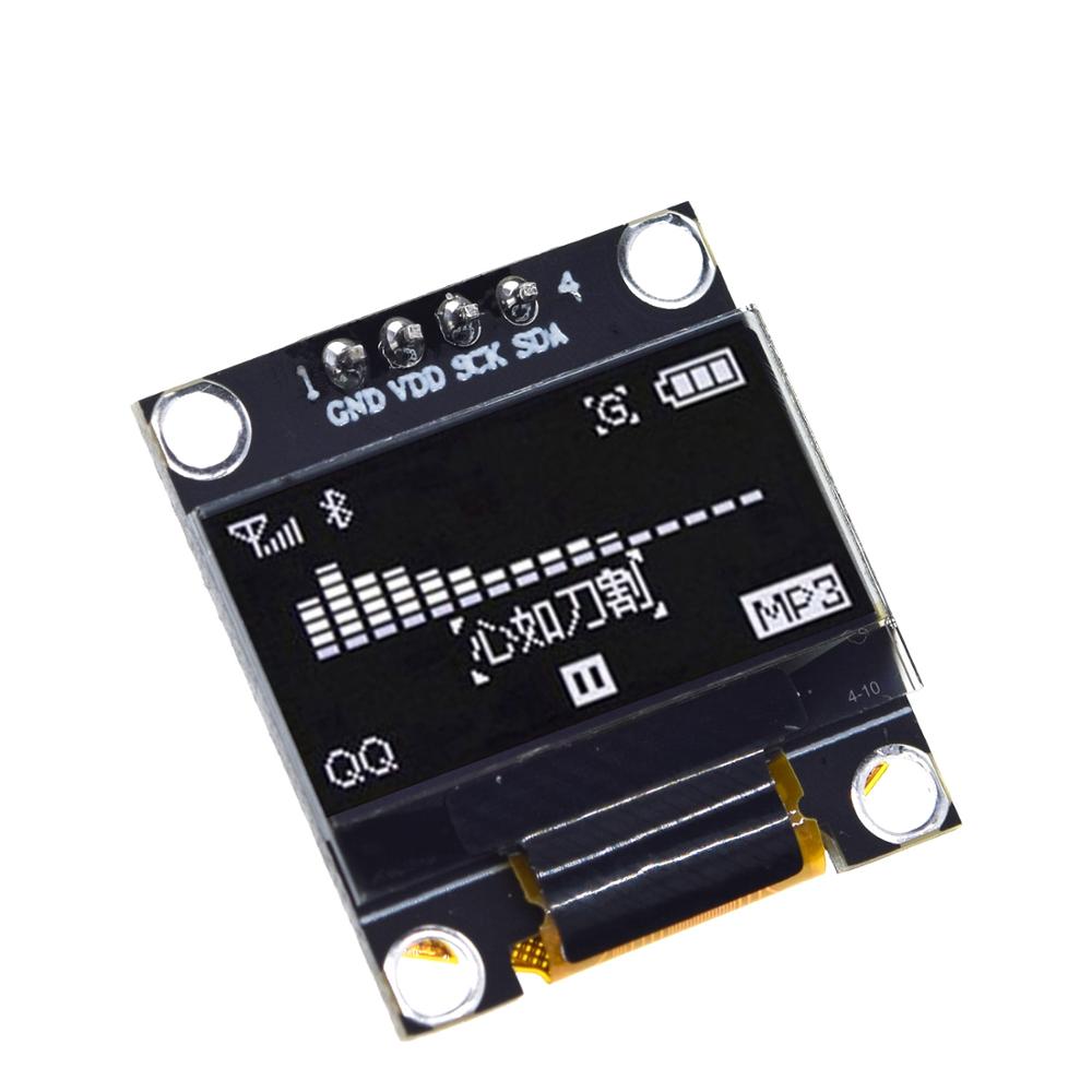 TZT 0.96 inch OLED 4PIN 7PIN  IIC Serial White Display Module 128X64 I2C SSD1306 12864 LCD Screen Board  for Arduino