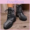Trendy Cross-border Export Low-cut Canvas Martin Boots For Women Perfect For Autumn And Winter Fashion