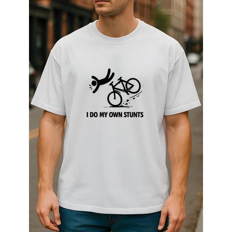 T-shirt da Ciclismo con Stile Divertente per Cadute, Taglia Europea, Comfort per Tutte le Stagioni, Adatta per l'Uso Quotidiano e Domestico, per Sport all'Aperto e Abbigliamento per il Tempo Libero del Weekend