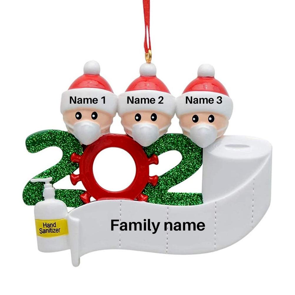 Family Members Name Xmas Hanging Ornament Xmas Snowman Hanging Pendant for Home
