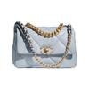 19Bag Lambskin & Metal Shoulder Bag, Crossbody Bag Small Women's Haze Blue AS1160-B03930-N8414