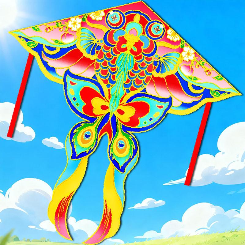 Schmetterlings-Goldfisch-Drachen Mit Glasfasergestell Für Den Außenbereich Und Als Geschenke