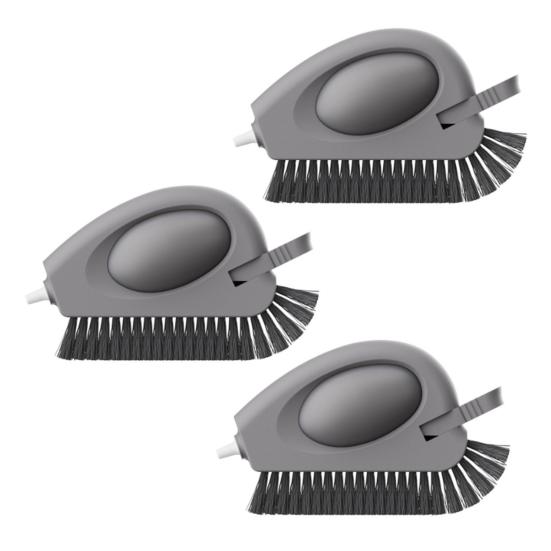 3v1 Kartáč na čištění okenních drážek se škrabkou Tuhé štětiny Ergonomická rukojeť Nástroj na čištění drážek