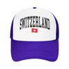 Sommer-Sonnenhüte Schweiz Gebogene Schrift mit Flagge Baseballkappe Hip-Hop-Hüte Sommer FeUnisex Unisex Jagd Camping Snapback-Kappe