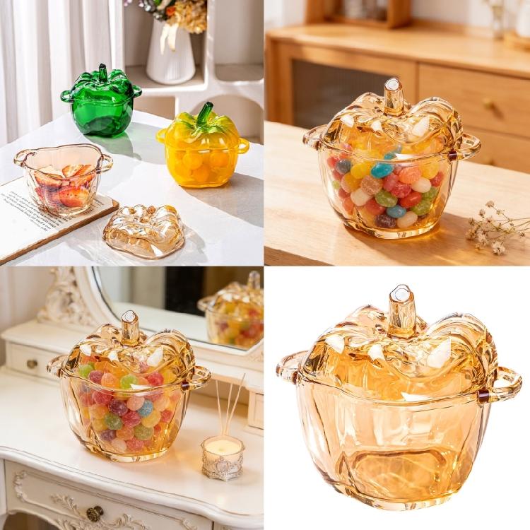 Beautiful Glass Snacks Tray Display Bowl With Protective Lid Cover For Dry Food And Display Festival Decoration