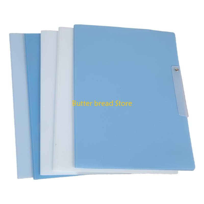W89C 5Pcs File Folders Legal Size Folders Document Organizers Side Opening Folder Binder Clip Folder Tabs Folder Organizers синий