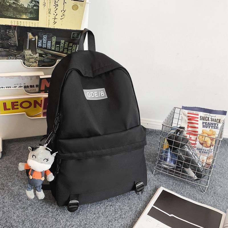School Bag Female High School College Student Backpack Large Capacity Versatile Style Black Men Travel Computer Backpack