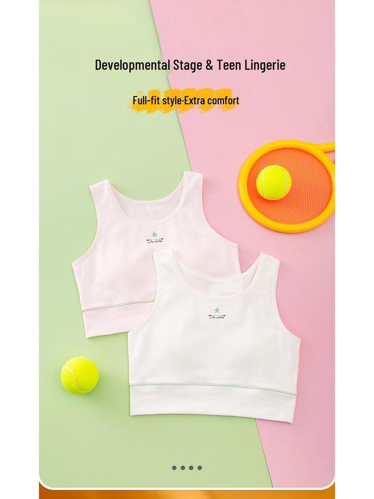 Junior High Girls' Cotton Developmental Bra Vest