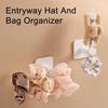 Wall-Mounted Cap Organizer Headband Holder Hat Bag Hanger with Multiple Hooks for Scarves Belts Hair Ties