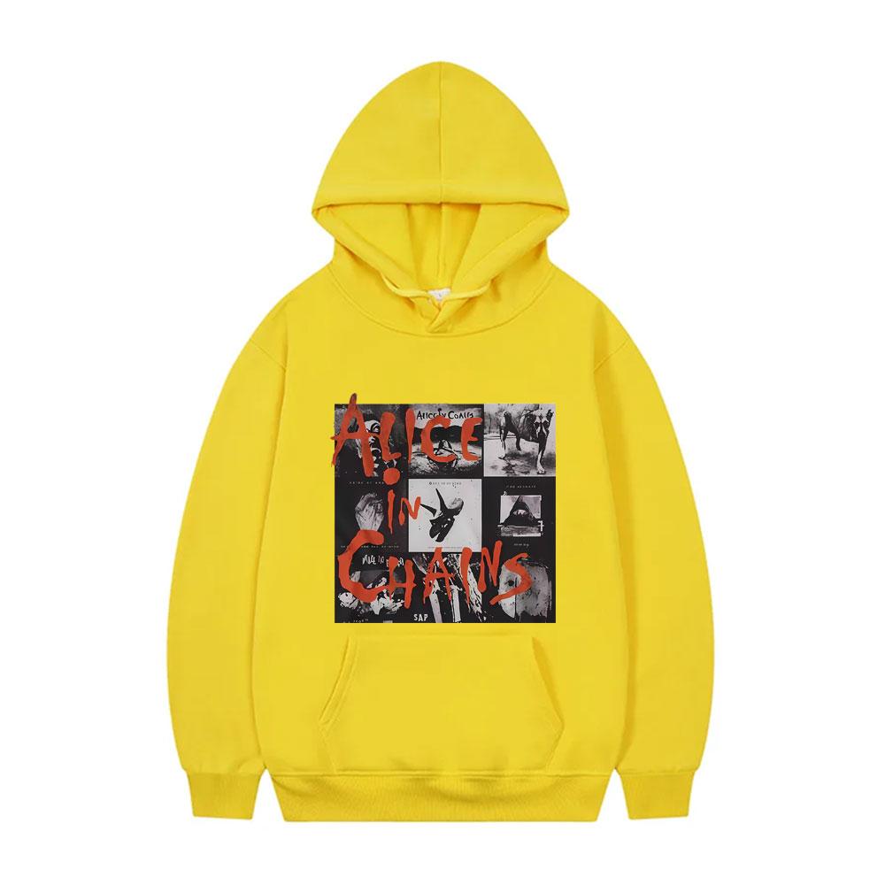 Rocková Kapela Alice in Chains Potisk Obalu Alba Mikina Pánská Dámská Ležérní Oversized Pulovry Mikiny Pánské Streetwear