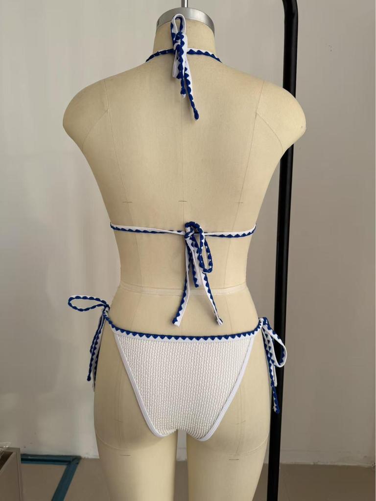 2024 Women's European & American Backless Halter Bikini: Sexy, Slimming & High-End Split Swimsuit