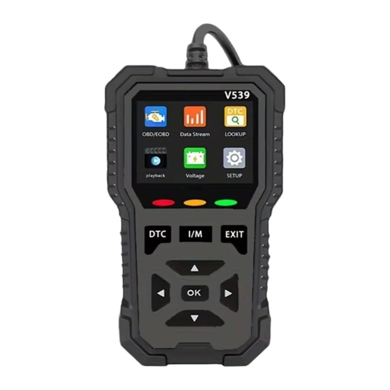 Car Diagnostic Tool V539 with Readiness Review and Live Vehicle Data, Corded OBD2 Fault Helper for 12V Vehicles 1996 and Later Models