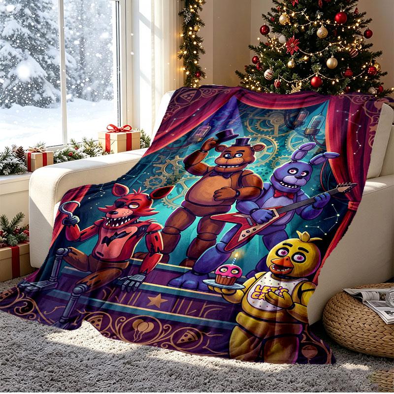 Five Nights at Freddy's rašto pledas namų dekoravimui, lovai, sofai, kelionėms automobiliu, stovyklavimui, tinkamas visais metų laikais, gimtadienio, Kalėdų dovana