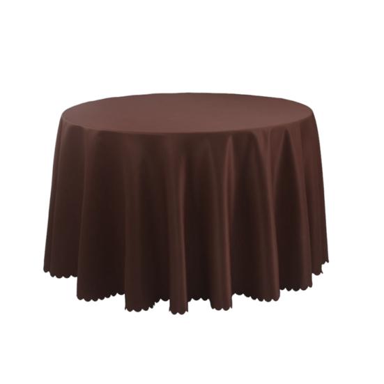 Round Polyester Tablecloth Elegant Solid Color Fabric Table Cloth Decorative Table Cover for Parties Weddings 71" -118