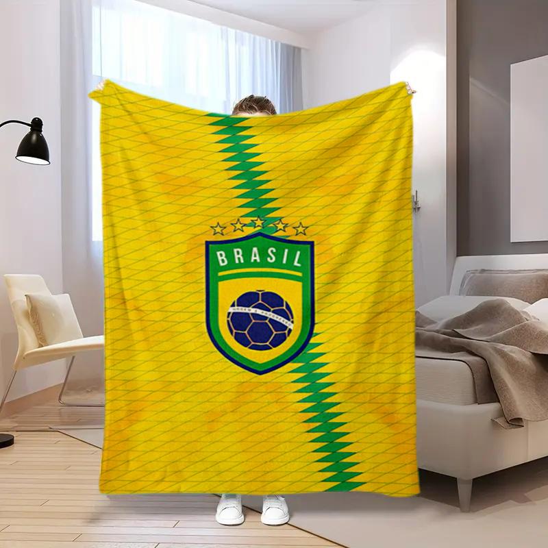 1PC Football pattern blanket, all season lightweight home office outdoor nap multifunctional blanket