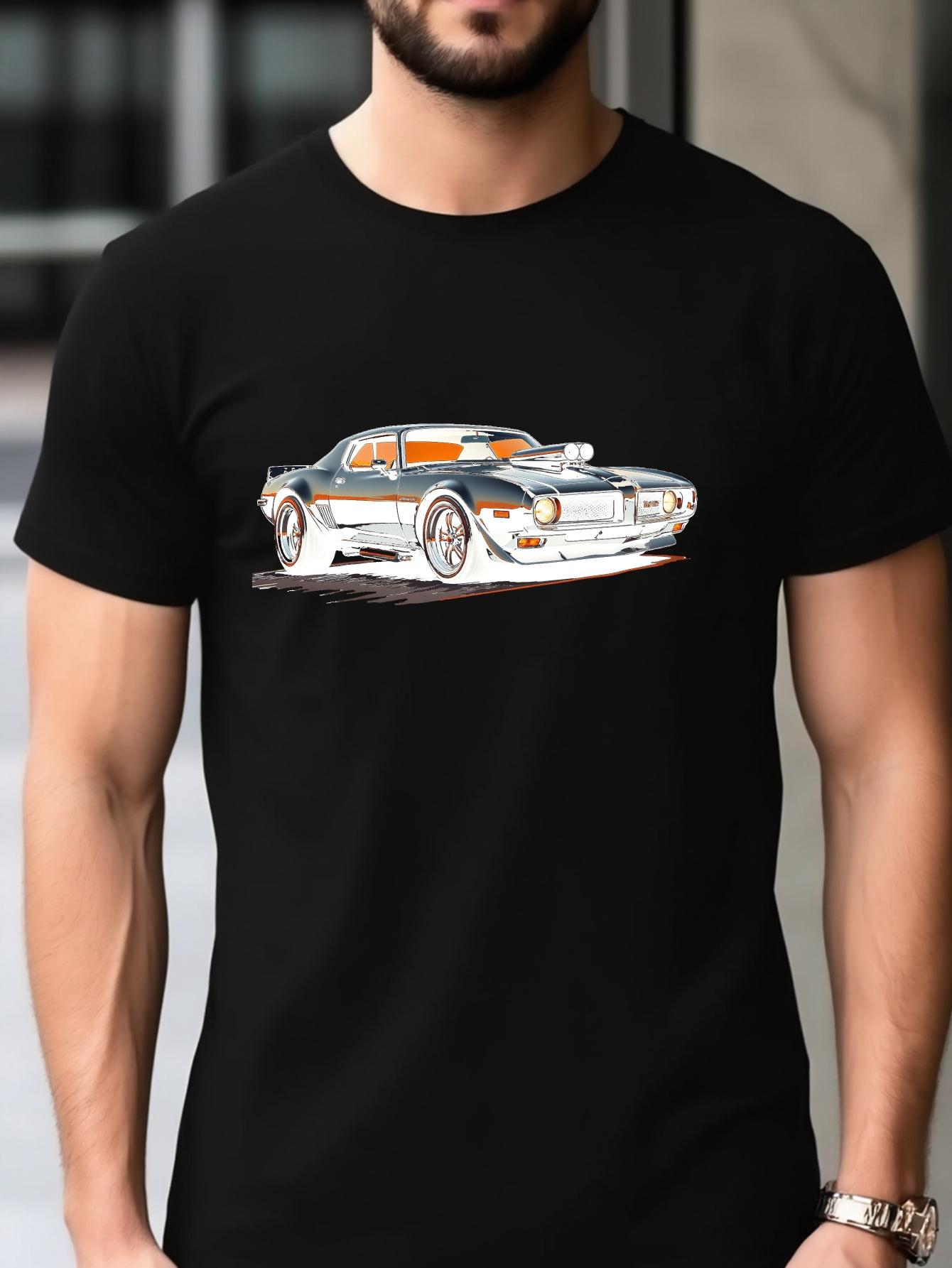 Retro Sports T-shirt - Black with Orange & White Stripes XXXL