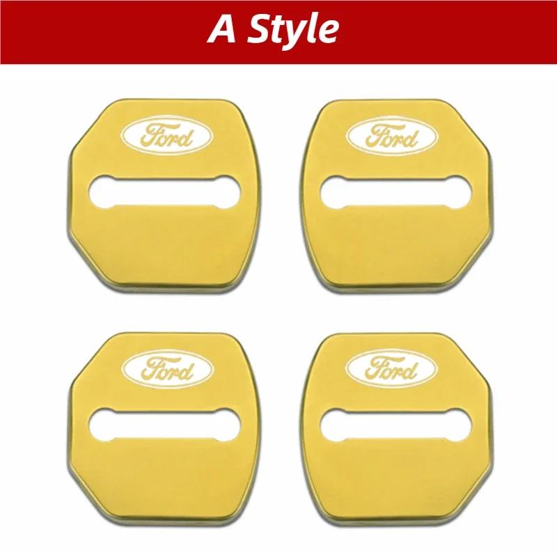 For Ford Focus Edge Kuga Escort Fiesta Taurus Everest Mondeo Territory Escape Car Door Lock Cover Buckle Protection Accessories