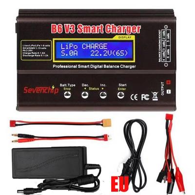 IMAX B6 V3 80W 6A Ładowarka do Akumulatorów LiHv Lipo NiMh Li-ion Ni-Cd Cyfrowa Ładowarka RC Lipro Ładowarka Balansująca Rozładowarka Adapter 15V 6A