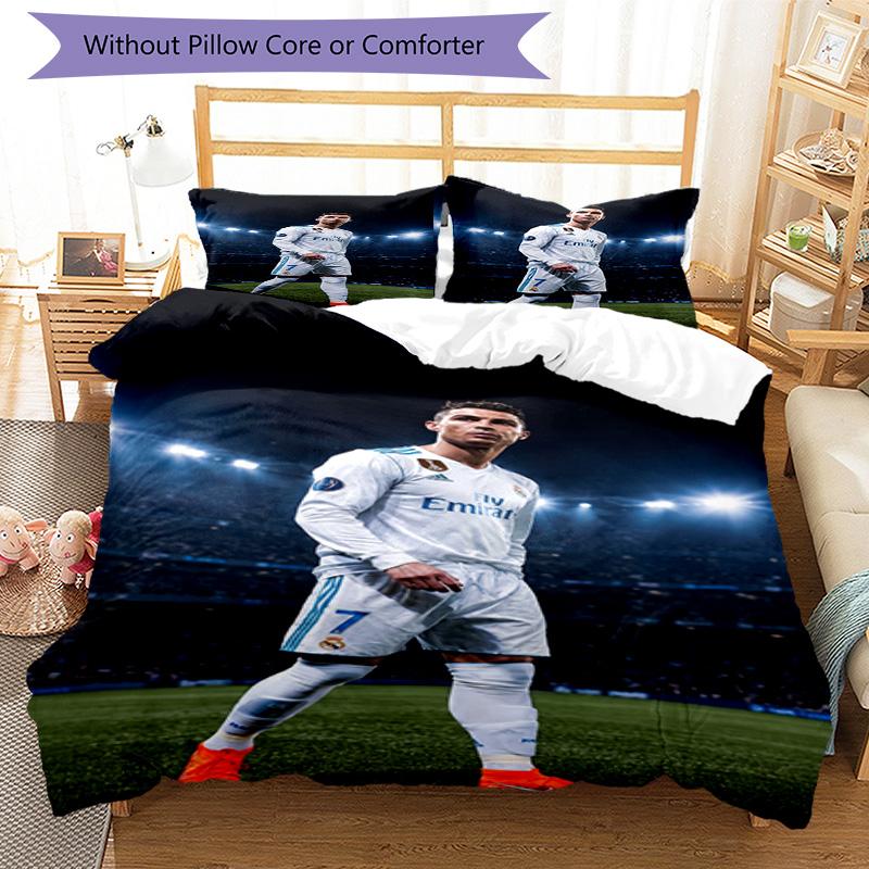 Ronaldo Champions League Ruhm Bettwäsche-Set, Atmungsaktiver Bettbezug mit Kissenbezügen, Weiche Bettwäsche für Schlafzimmer Heimdekoration, Perfektes Festival Bi
