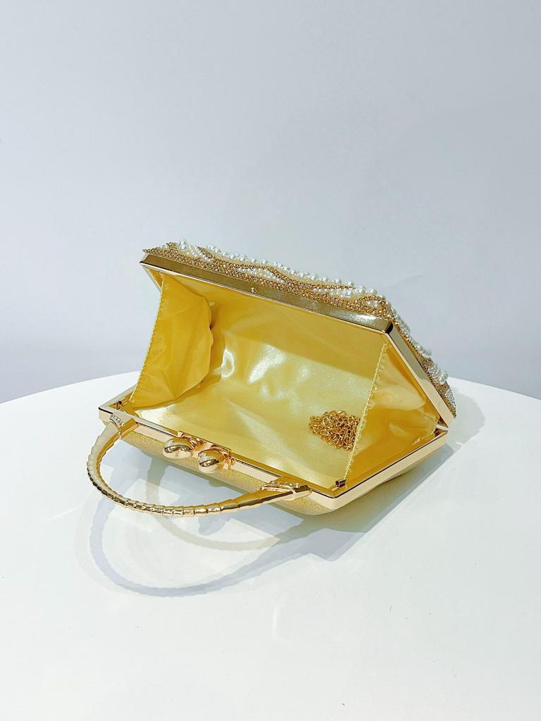 Elegantní večerní crossbody kabelka s kamínky pro bankety a společenské události