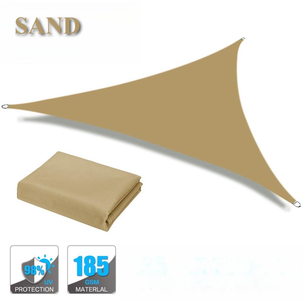

Triangle Shade Sails Waterproof Sun Shelter UV Blocking Canopy with Free Ropes for Outdoor Garden Pergola Patio Sunscreen Awning 200x200x200CM песочный