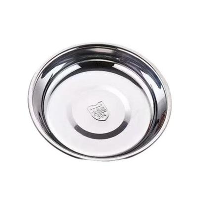 Abay 304 Stainless Steel Round Serving Plates Set