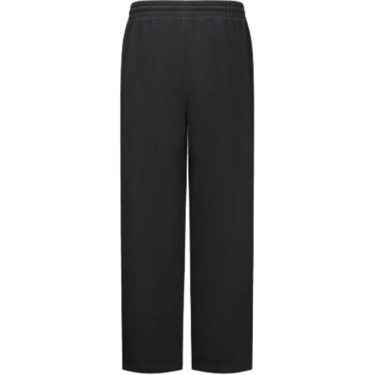 Reebok Comfortable Versatile Trendy Knitted Straight Leg Drawstring Casual Pants Unisex bottoms Black 24FRM607UGH0