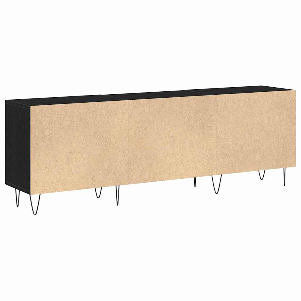 TV Cabinet Set 150 x 30 x 50 cm Black Oak Effect