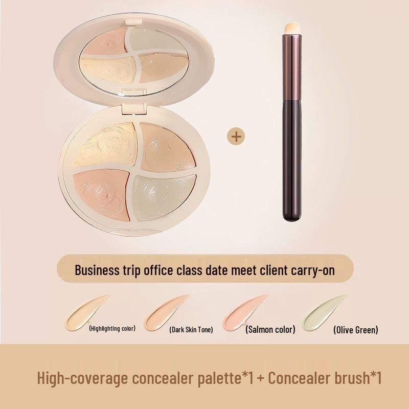 Four-Color Concealer Palette for Tattoos, Blemishes, Acne Scars, Contouring, and Dark Circles.