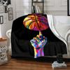 1pc Basketball Art Blanket, Lightweight Flannel Throw Blanket for Sofa, Bed, Travel, Camping, Living Room, Office, Couch068