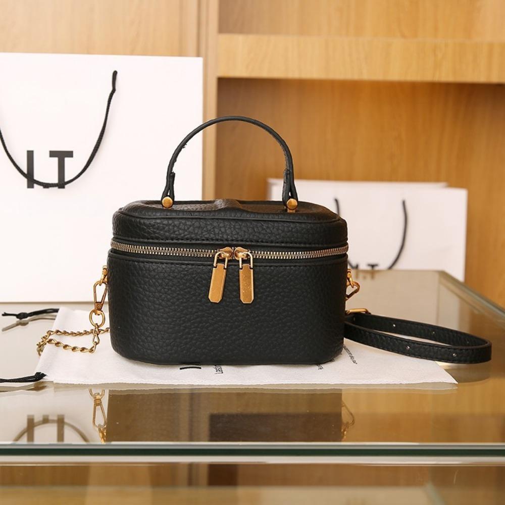 

This Year s Trend High-End Lunch Box Bag for Women Korean Version New Handbag Niche Design Single Shoulder Crossbody Bag чёрный