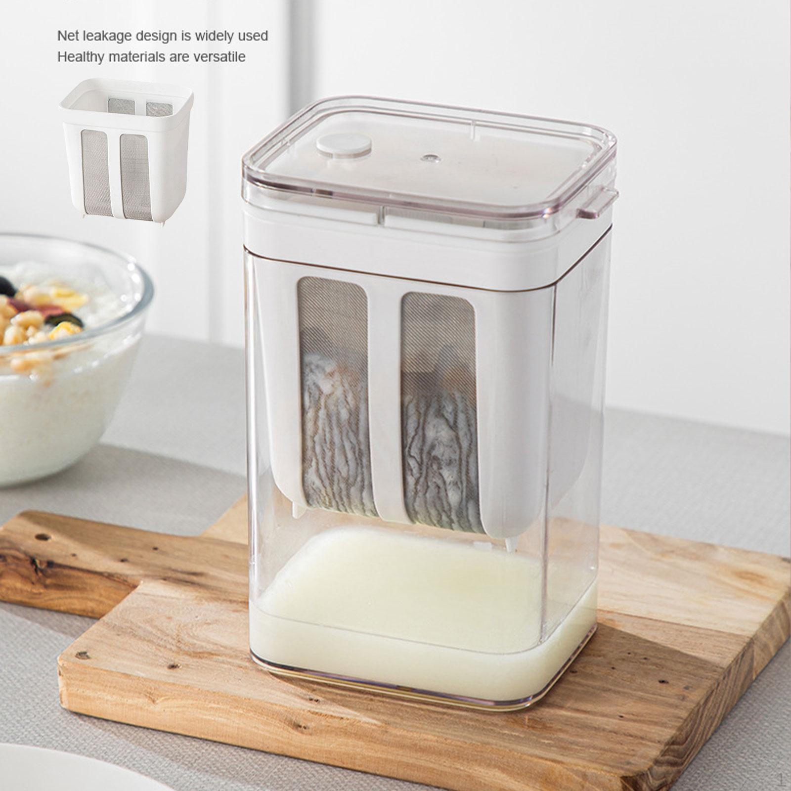 

Дуршлаг для йогурта, Дуршлаг для продуктов, Многоразовый, Чашка для соевого молока 1100 мл с сеткой из нержавеющей стали для сои