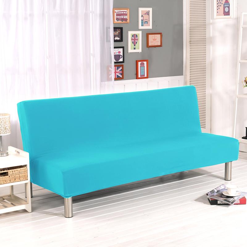 Solid Color Folding Sofa Bed Cover Sofa Covers Spandex Stretch Elastic Material Double Seat Cover Slipcovers for Living Room