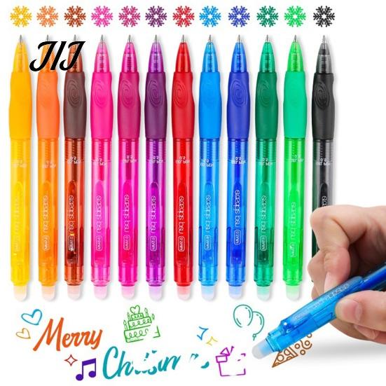 Journaling And Planning Pens Retractable Erasable Gel Pen, 0.5mm Fine Point Clickable Thermal Reusable Copybook Friction Correction Pen for