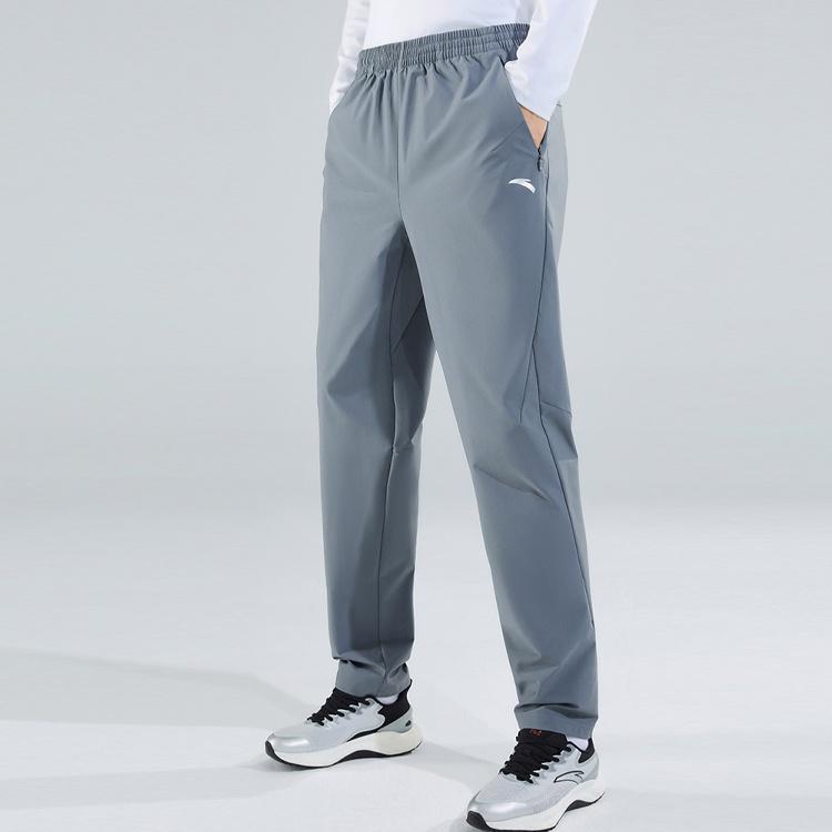 Anta Variety Training Collection Knitted Sweatpants Men's Snow Stone Gray 952317501-1