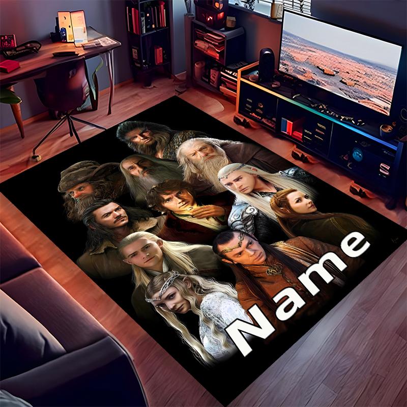 Custom Personalization The Fellowship of the Ring Print Area Rug - Soft, Washable Non-Slip Indoor Mat,Living Room,Home&Office Decorative Rug